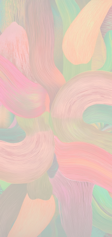 Fundo abstrato composto por pinceladas largas e coloridas em tons vibrantes de vermelho, rosa, laranja e verde, formando um movimento orgânico e fluido.